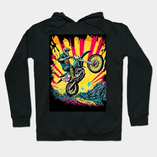 Dirt Bike Comic Book Style Hoodie